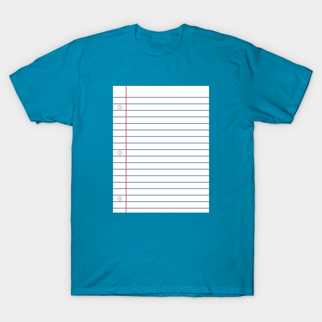 Notebook Paper T-Shirt by FalconArt